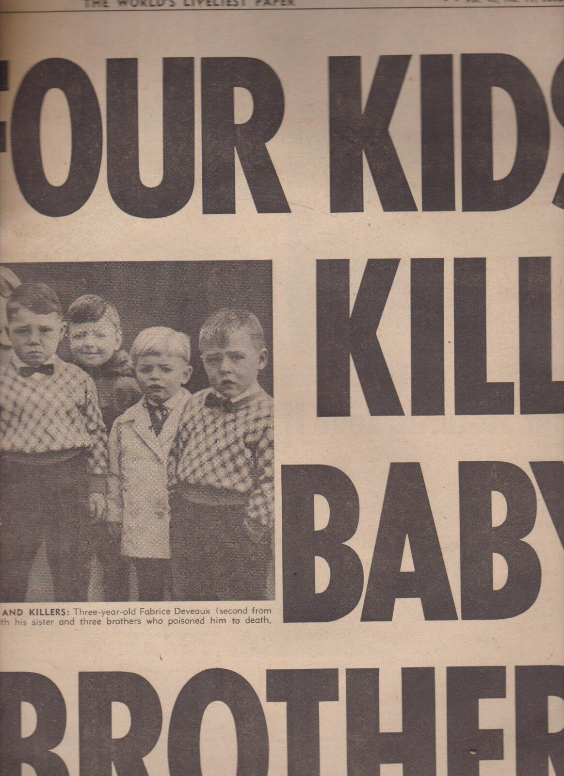 National Enquirer January 16 1966 4 Kids Kill Baby Brother