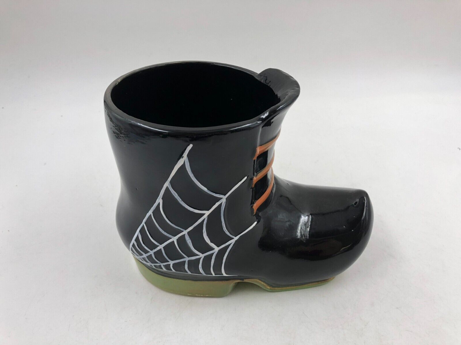 Yankee Candle Ceramic 6in Spiderweb Witch Boot Candle Holder BB02B43023