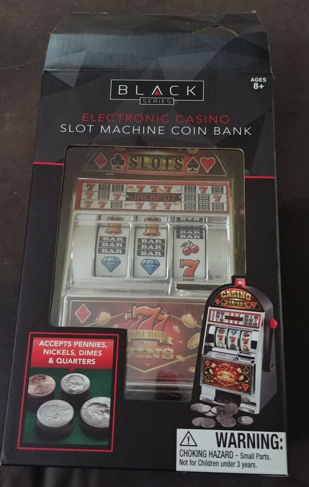 Electronic Casino Slot Machine Coin Bank by Black Series