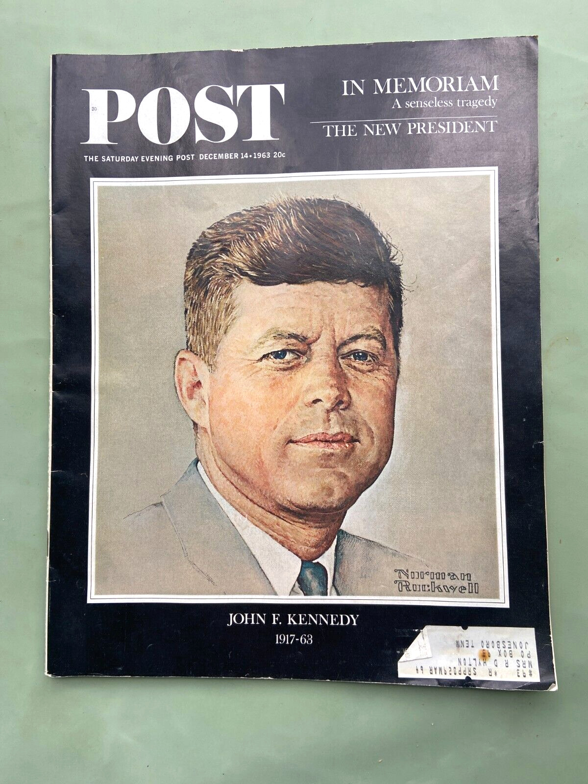 The Saturday Evening Post December 14 1963 John F. Kennedy JFK (5.5) Fine-