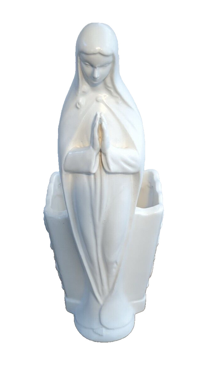 Vintage Mother MARY Japan Porcelain Madonna Statue Planter