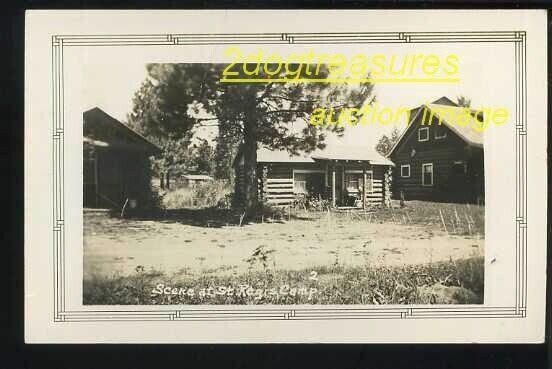 RPPc Cabin Scene At St Regis Camp Mt Mont Montana Old Real Photo