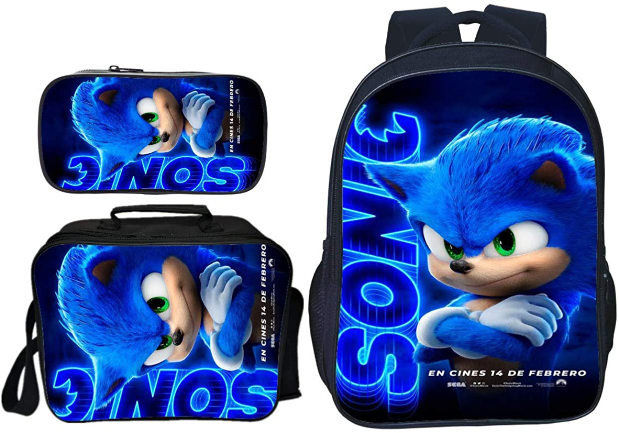 sonic backpack and lunchbox