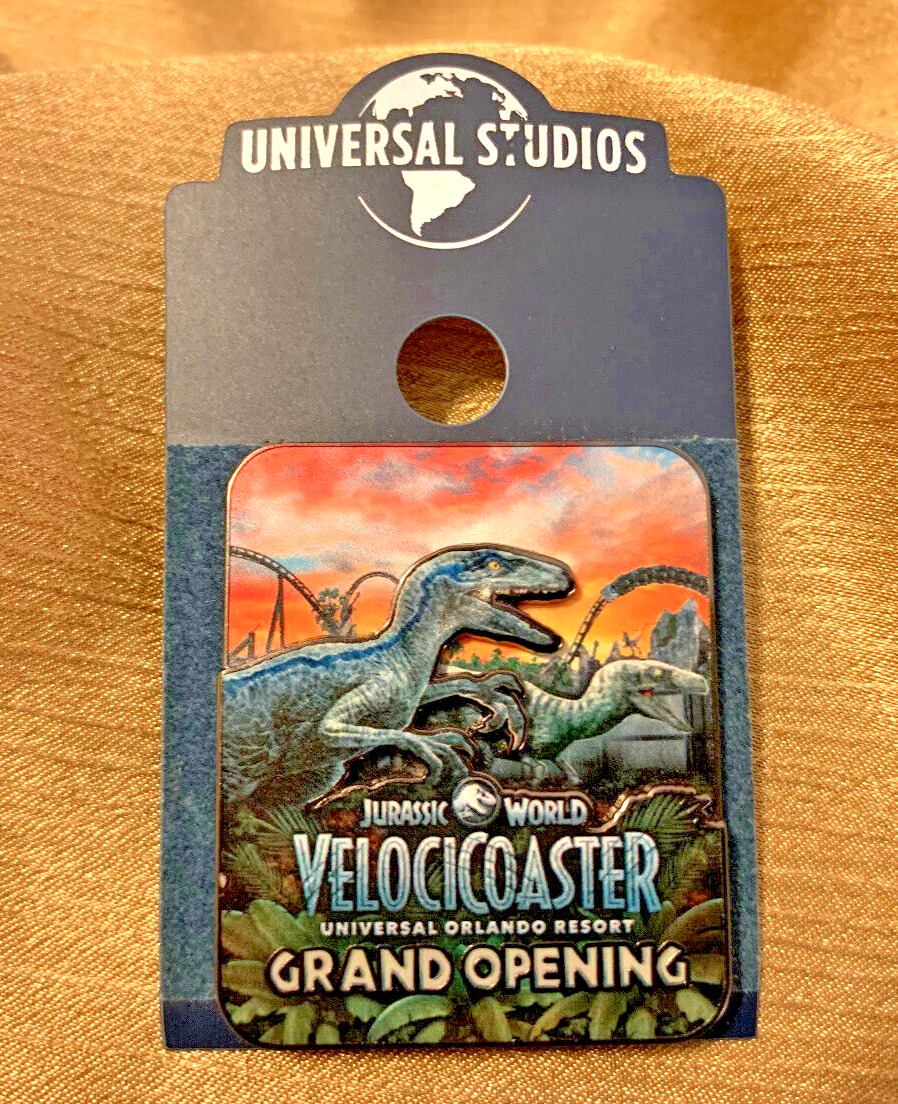Universal Studios Jurassic World  VelociCoaster Grand Opening Pin, New with Tag