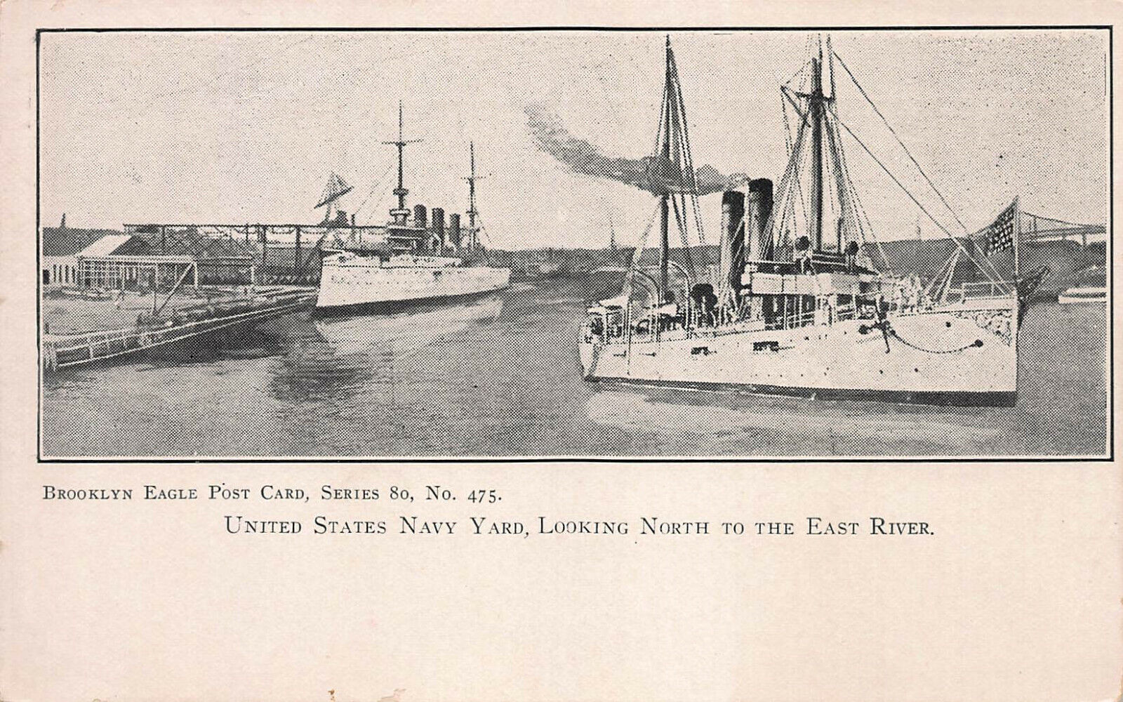 U.S. Navy Yard, Looking North, Brooklyn, N.Y.C., Early Postcard, Unused