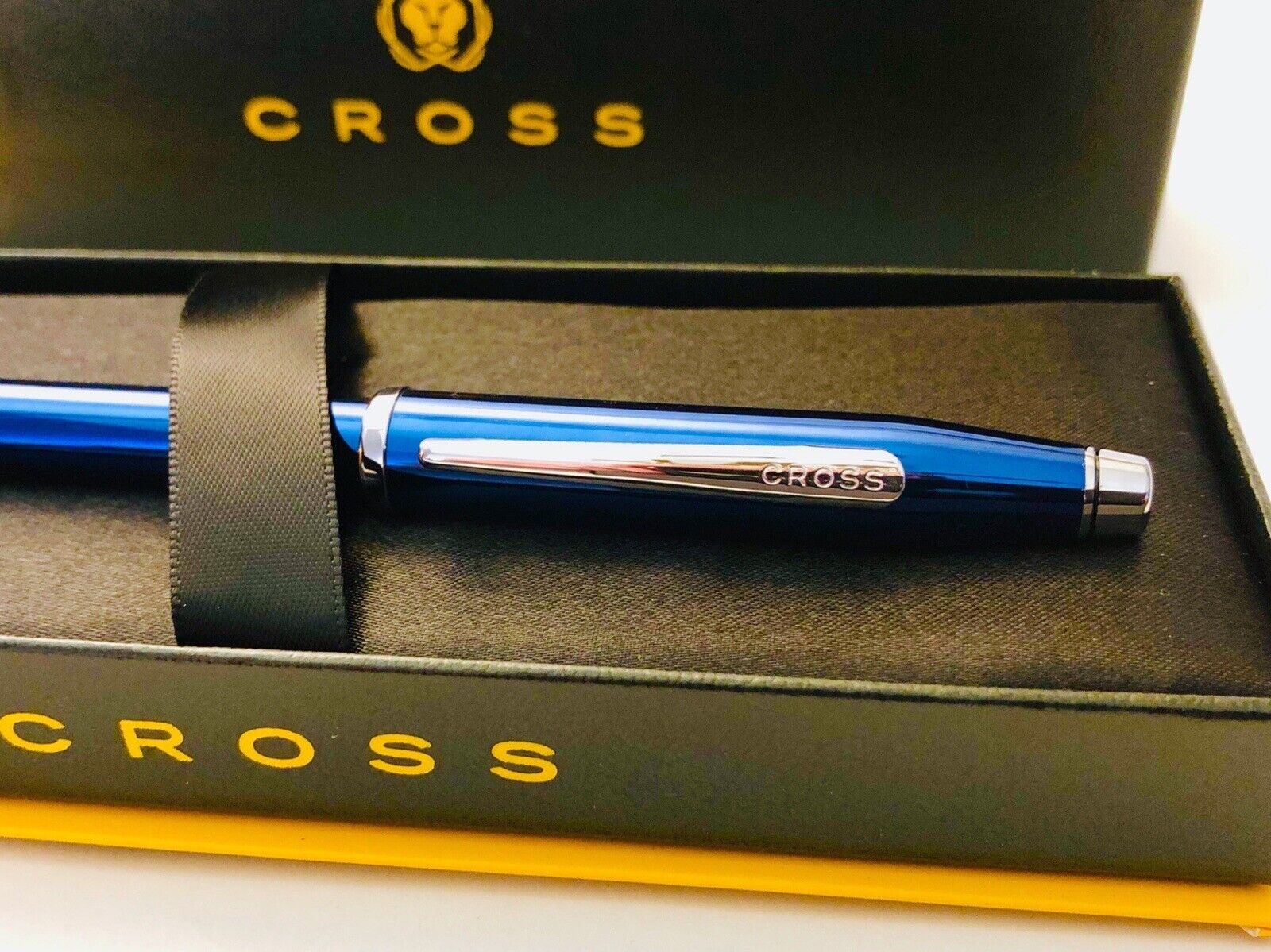 Cross Century II Translucent Blue & Chrome Ballpoint Pen New in Box At0082wg-103