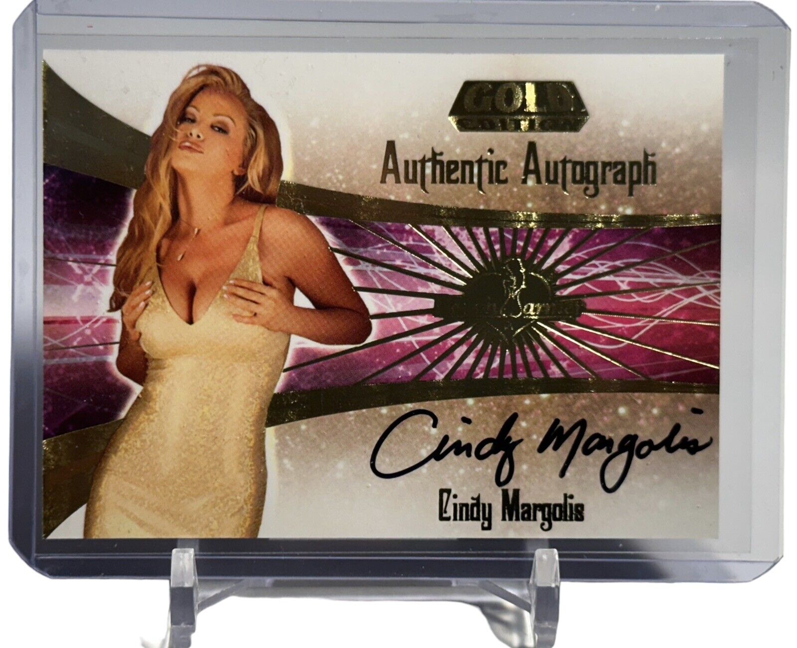 2007 Benchwarmer Bench Warmer Gold Edition Cindy Margolis Autograph Auto Card #1