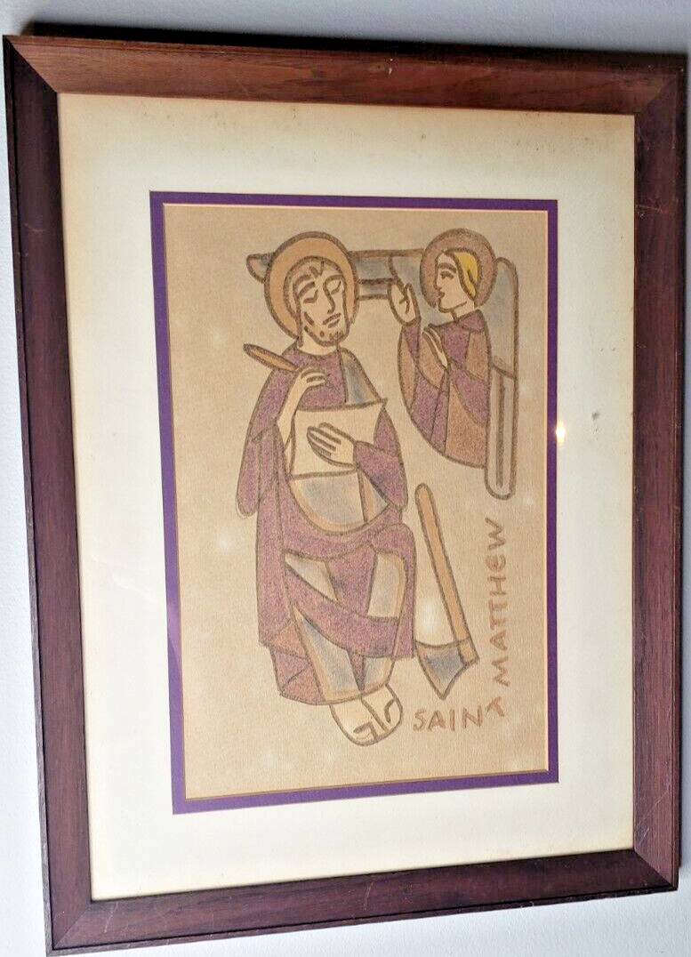 Icon Saint Matthew - Matthew the Apostle, or the Evangelist Vintage hand painted