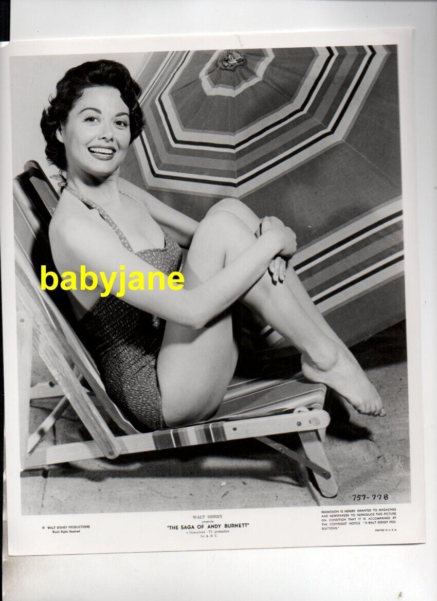 ADELE MARA ORIG 8X10 PHOTO BATHING SUIT PINUP 1957 DISNEY'S SAGA OF ANDY BURNETT