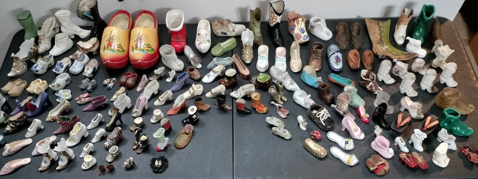 Vintage Ornate Huge Miniature Shoe Lot Collection Too Many To List Must See