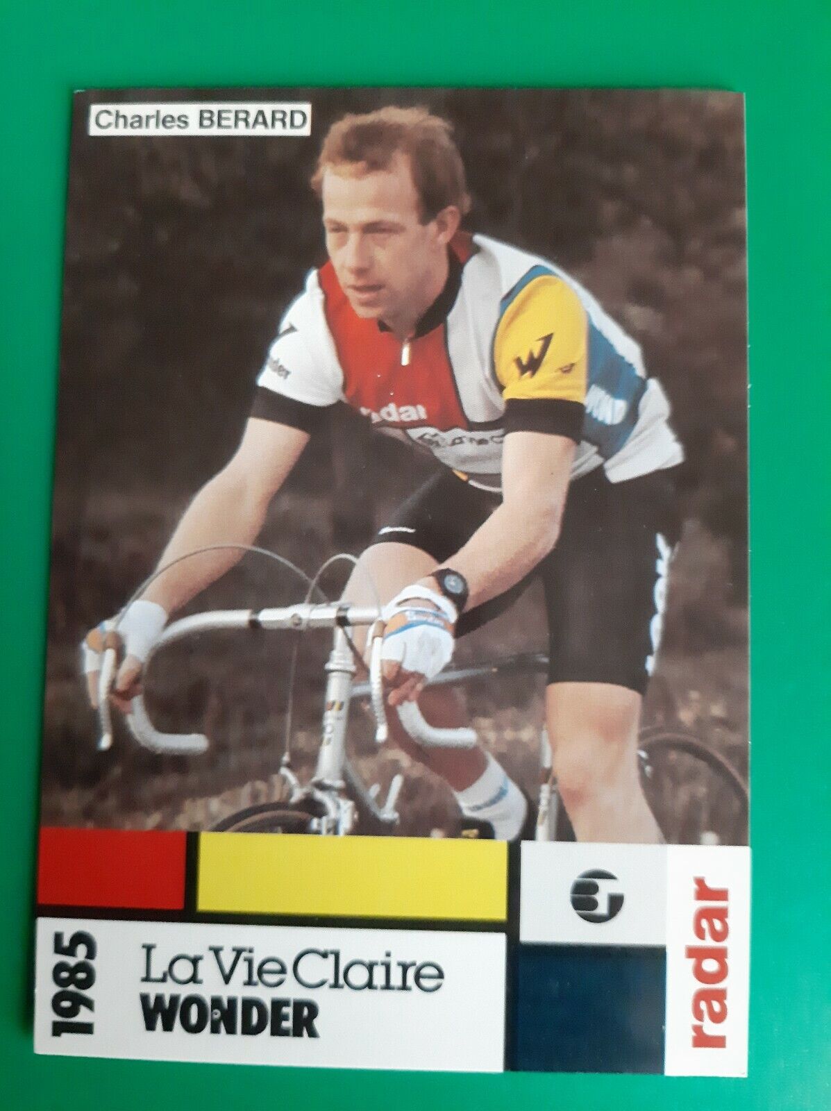 CYCLING cycling card CHARLES BERARD team LA VIE CLAIRE WONDER 1985 