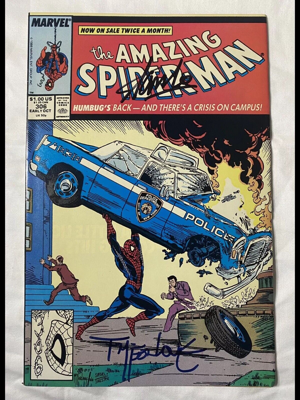 Amazing Spider-Man #306 Signed By Stan Lee & Todd McFarlane Action Comics