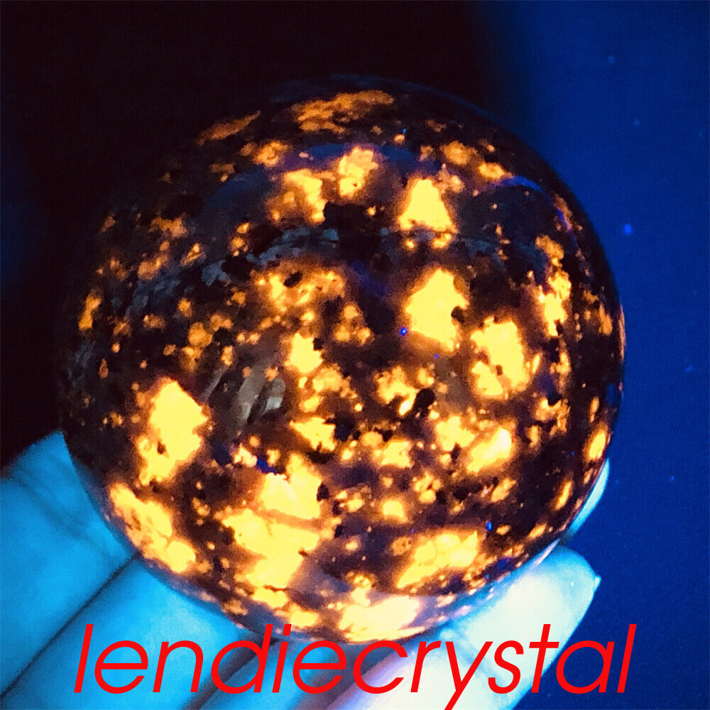 Lendiecrystal 1pc Natural Yooperlite Ball Quartz crystal 55mm+ Sphere Healing