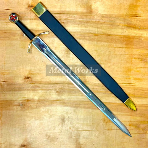 Stainless Steel Medieval Knights Templar Sword With Scabbard | Functional Sword