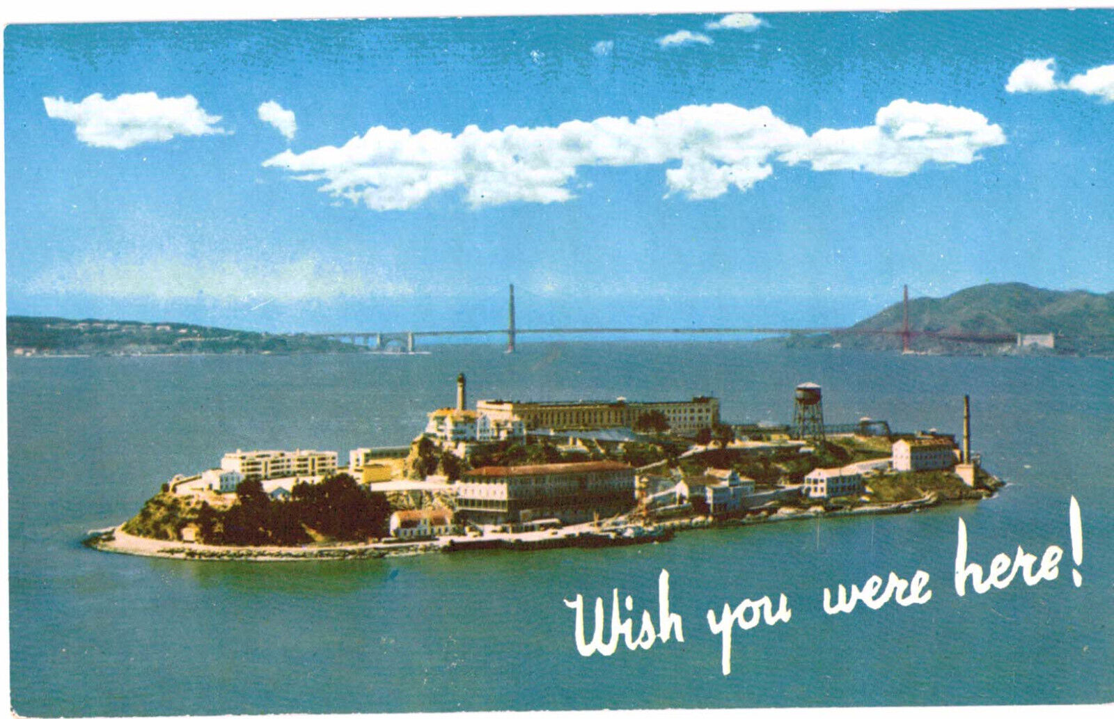 Alcatraz Wish You Were Here Chrome Vtg Postcard