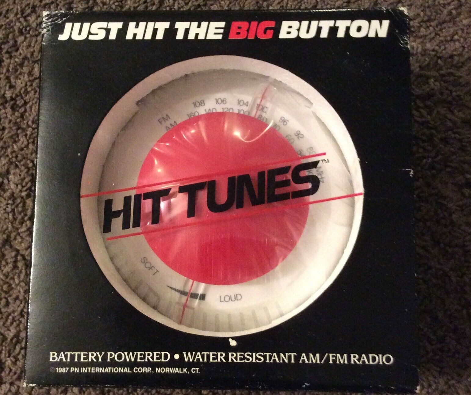 Vintage Hit Tunes Wall Radio Push Button 1987 by PN International -Corp