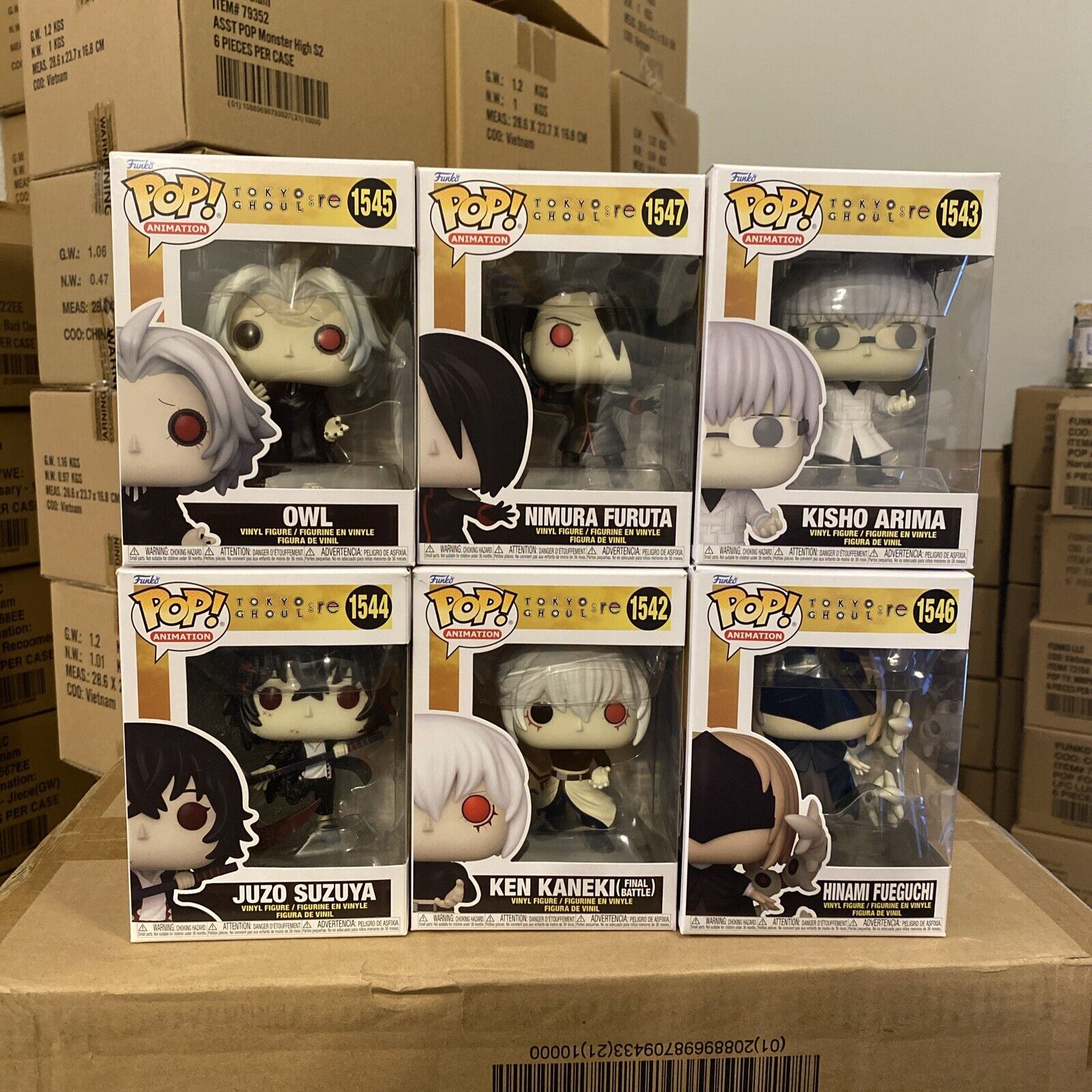 Funko Pop Tokyo Ghoul:Re -S3 - Complete Set of 6 - Mint - Ships Now
