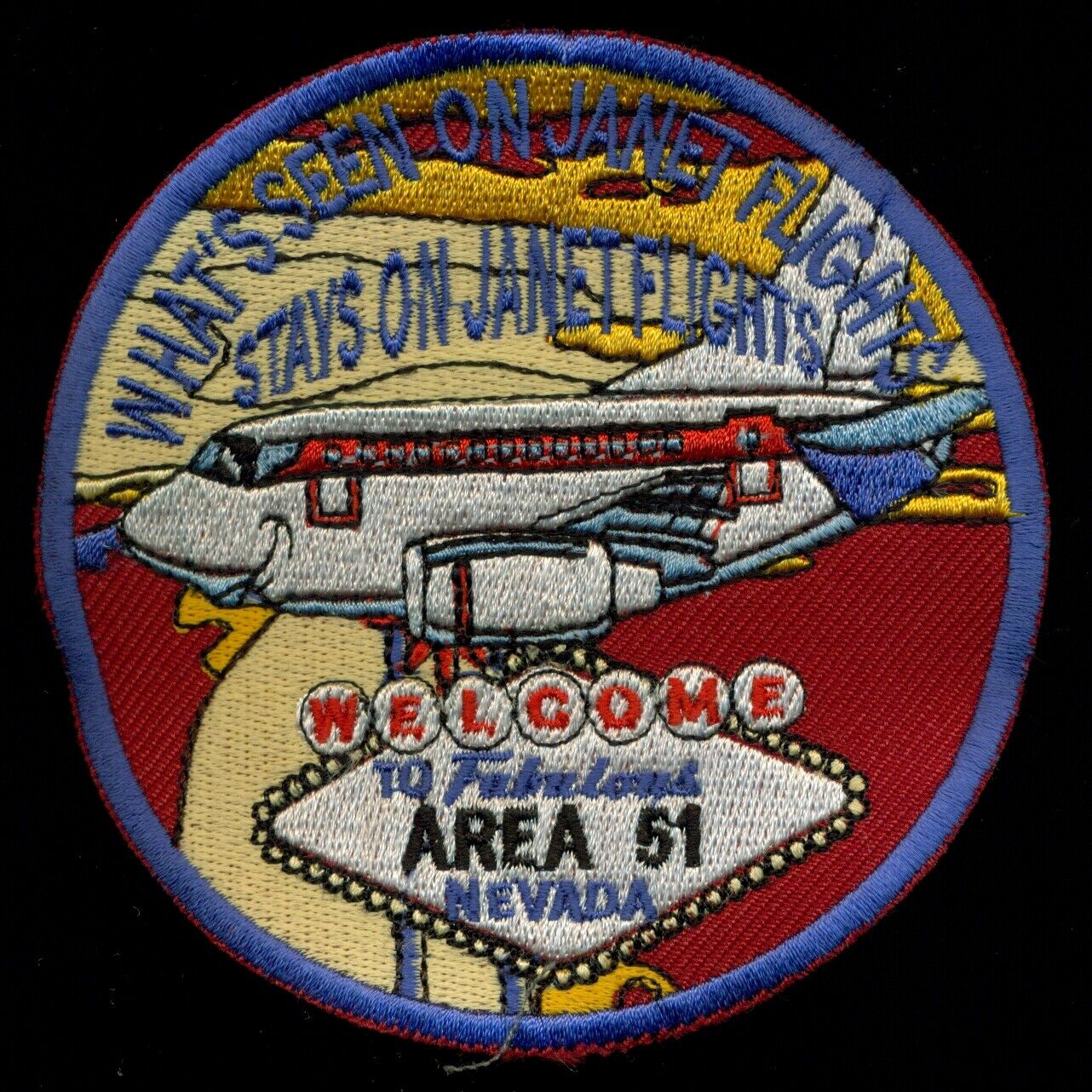 USAF Janet Air Airline Western Tonapah Test Range Area 51 Patch C4