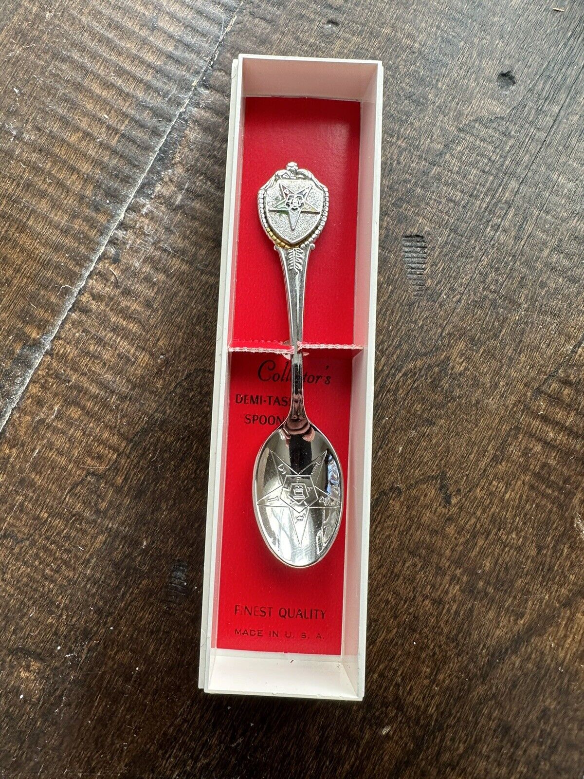 Vintage Souvenir Spoon Freemason FATAL Order Of The Eastern Star Masonic Rare