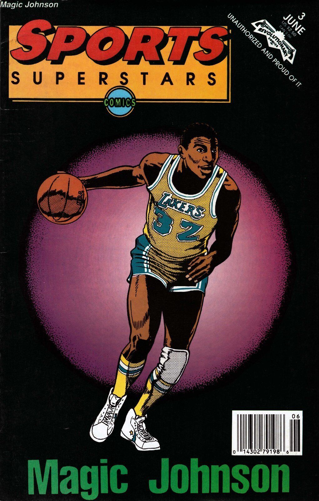 Sports Superstars Comics #3 Magic Newsstand Cover (1992-1993) Revolutionary