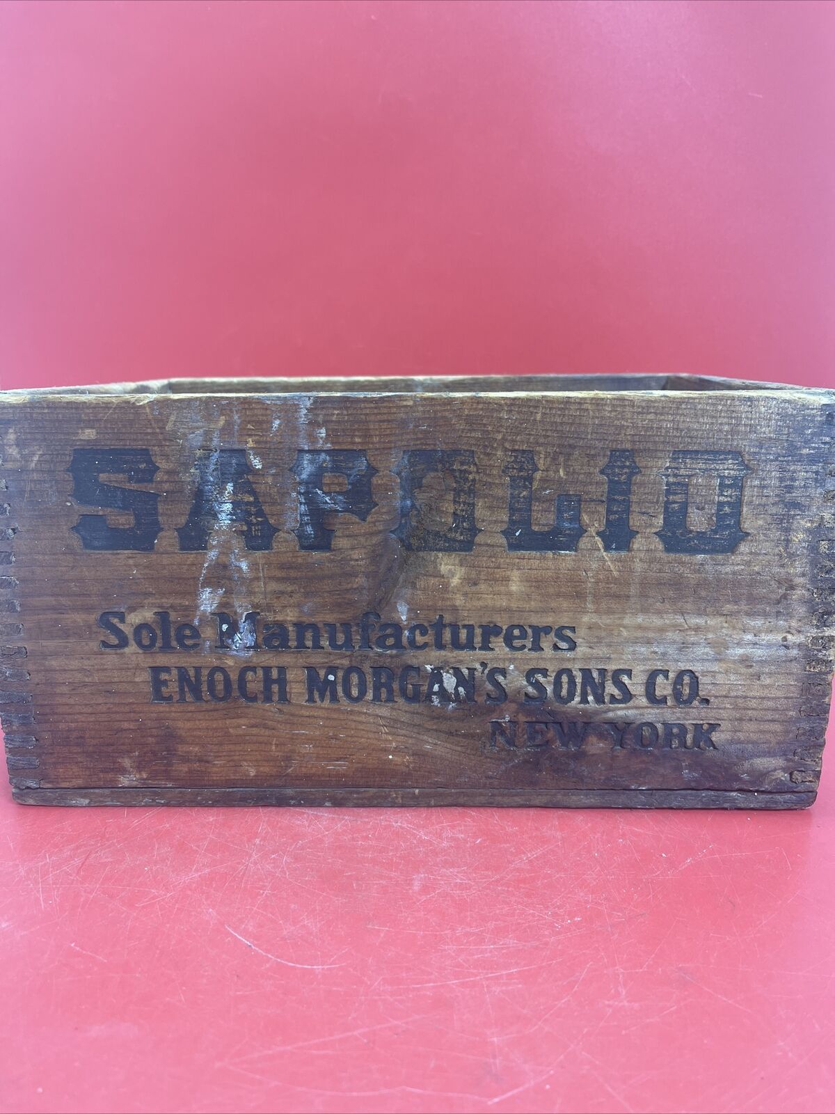Vintage SUPER RARE SAPOLIO WOOD CRATE/BOX