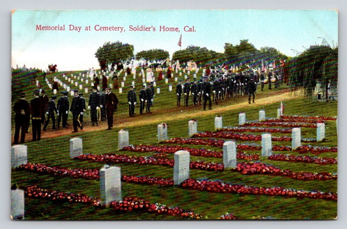 c1910 Memorial Day Cemetery Soldiers Home California P423A
