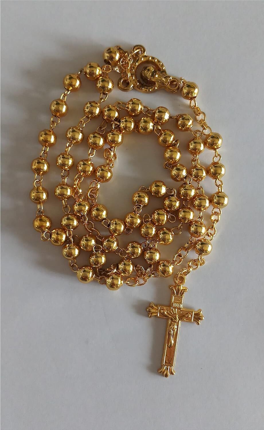 Golden Rosary for Praying | Catholic Prayer Rosary for Men & Women - 6mm beads