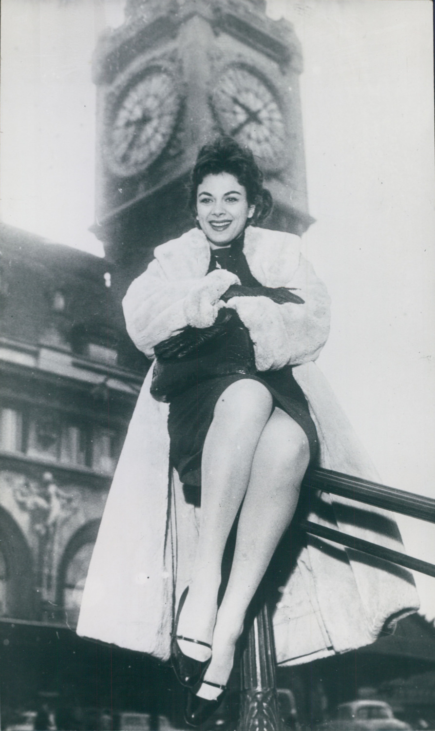 Actress Sandra Milo at Gare de Lyon, 1958, Vintage Silver Print Vintage Silver