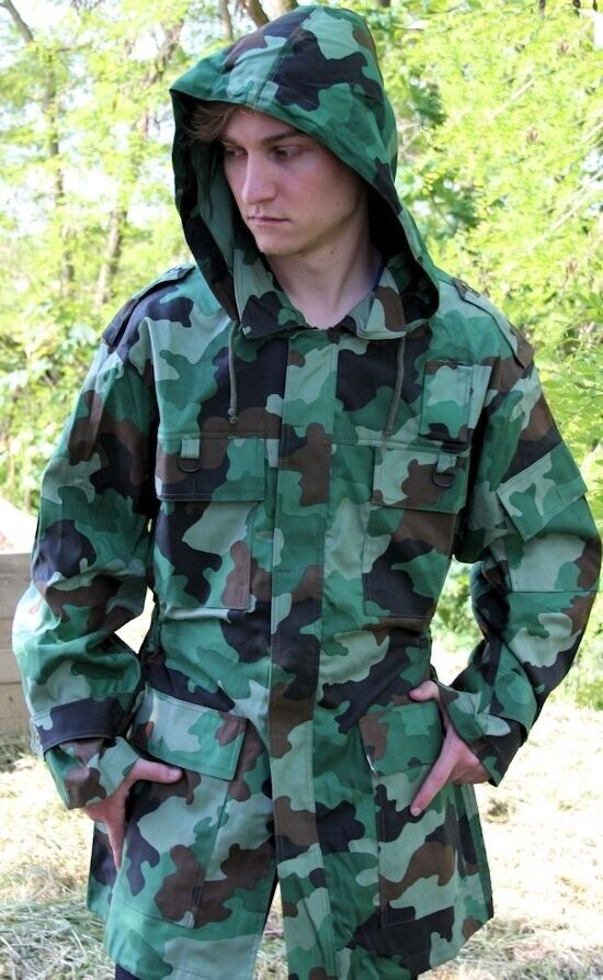 New Serbian Yugoslavian army parka jacket coat military camouflage camo woodland 
