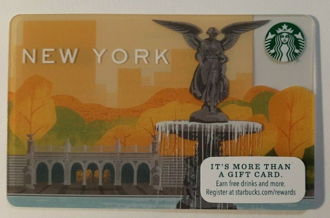 STARBUCKS Gift Card - New York - Central Park Fountain - 2014 - 6109 -      (NN)