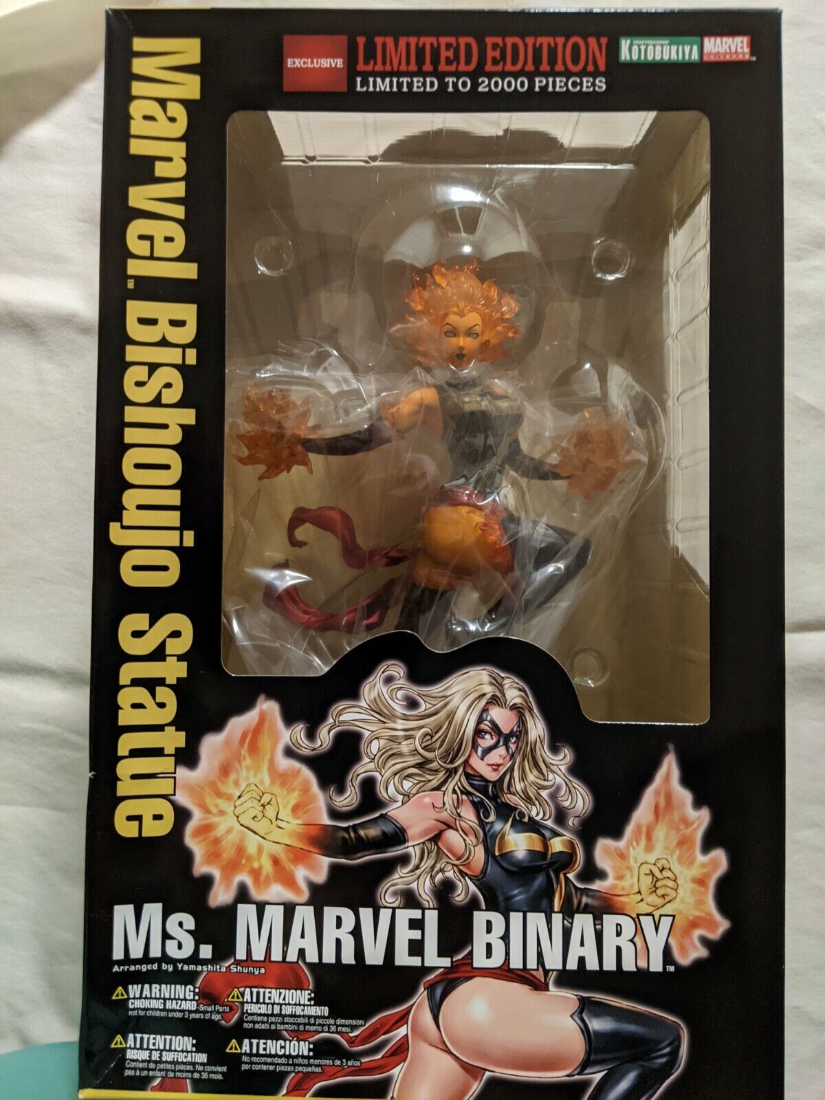 Ms. Marvel Binary Statue Kotobukiya Marvel Bishoujo Limited Edition - New/Sealed