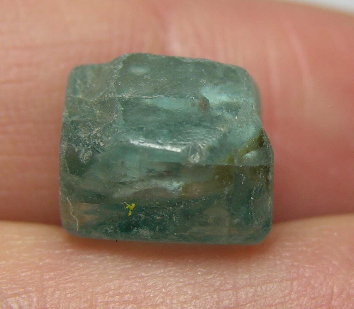 #19 Cambodia 18.15ct Natural Rough Uncut Blue Zircon Crystal Specimen 3.60g 14mm