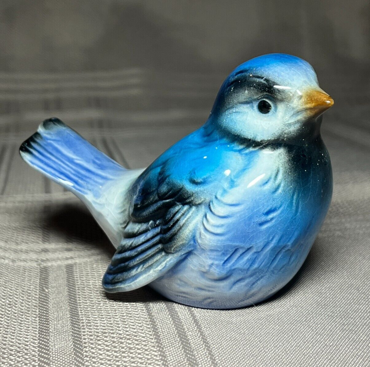Vintage Goebel Porcelain Dark Blue Bird W Germany