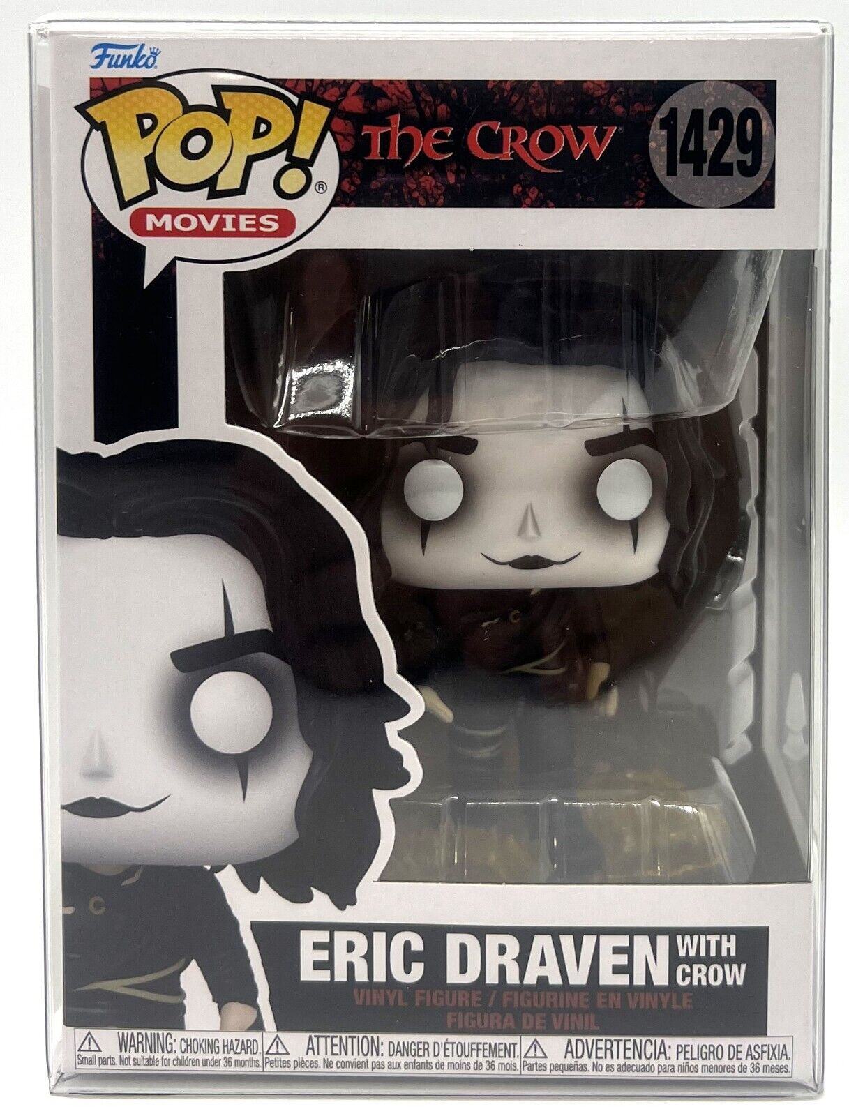 Funko Pop Movies The Crow Eric Draven with Crow #1429 with POP Protector