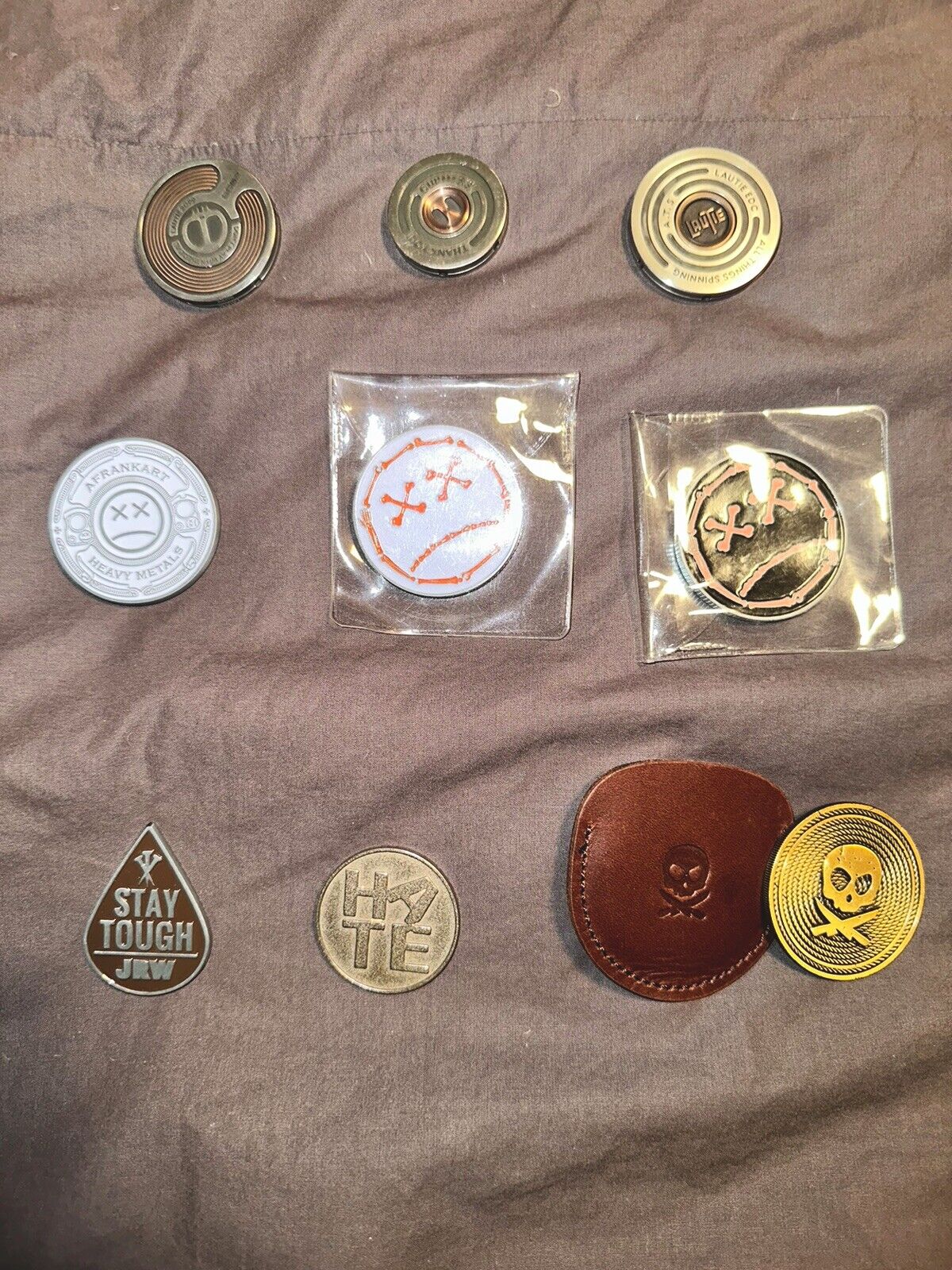EDC Coin Lot. Every Day Carry Pocket Coins. Lautie. AFK. Pirate. JRW. Hate Proj