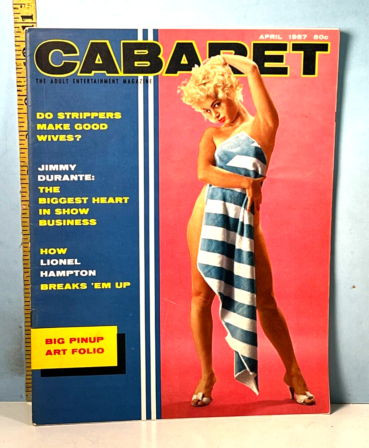 April 1957 Cabaret Pin-Up Cheesecake Risque Magazine EX