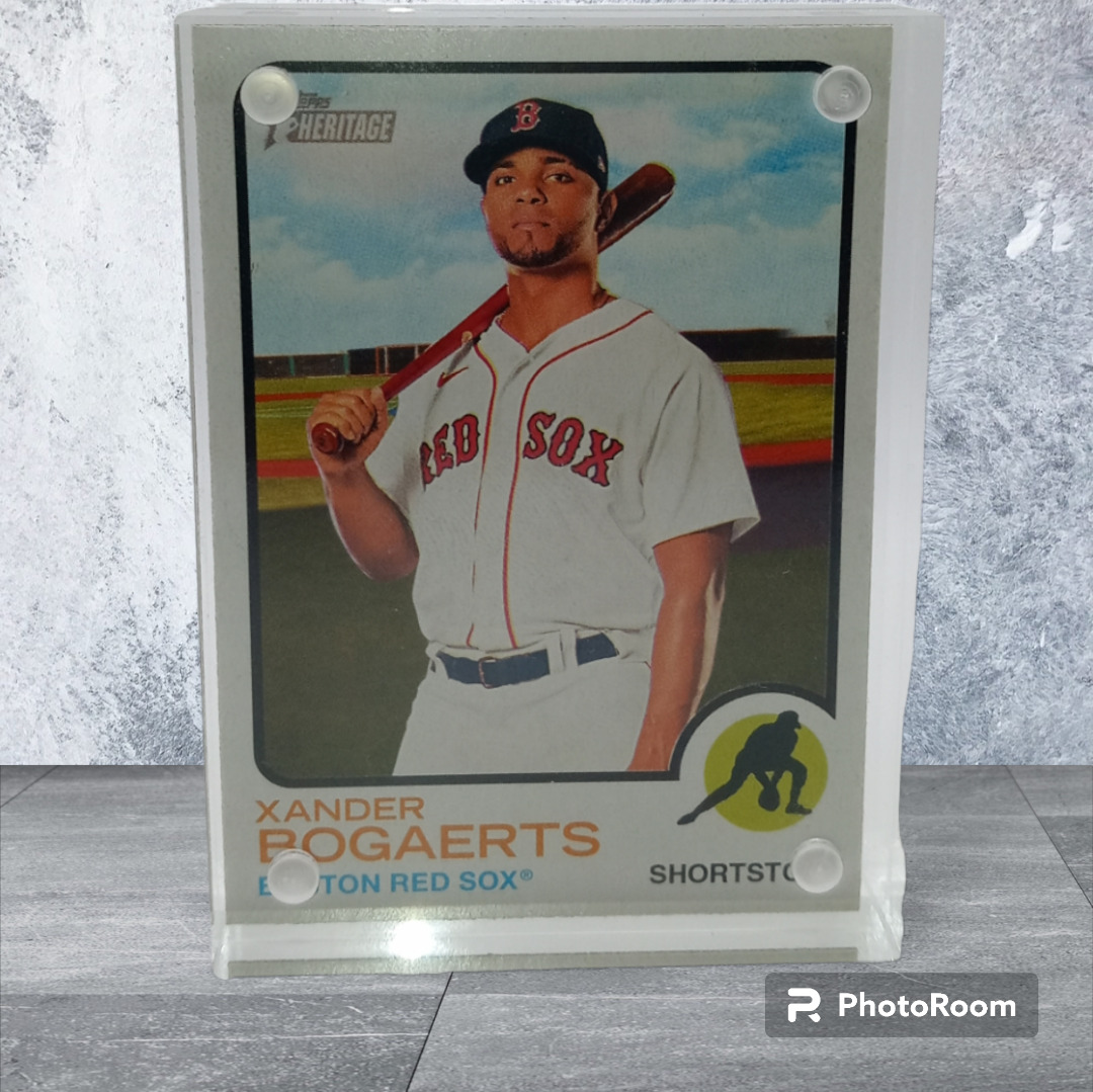 Xander Bogaerts Red Sox 2022  Desktop Display Frame Clear Magnetic Size 2.64x3.6