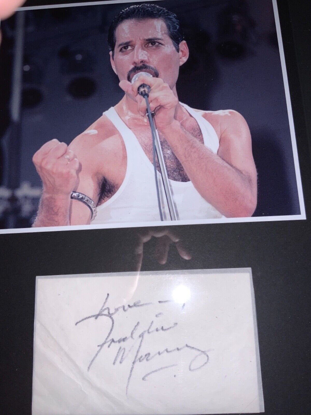 Freddie Mercury real autograph framed with COA