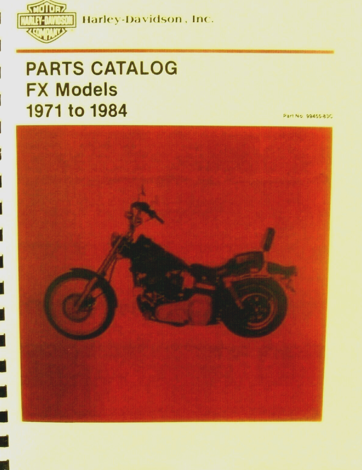 1971-1984   Parts Catalog For  FX   Models    278 PGS     #99455-83C