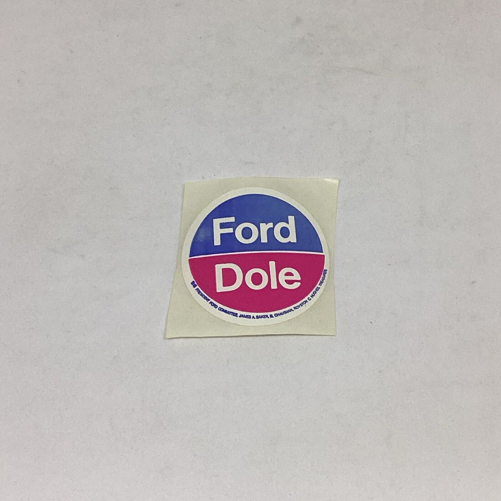 NOS Vintage 1976 Gerald Ford & Bob Dole Presidential Election Sticker Decal
