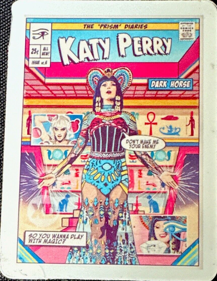 KATY PERRY MAGNET✨🎵💋🎤💋🎶✨2 1/2” X 2”✨GLOSSY✨GREAT SINGER✨🩷🩵✨