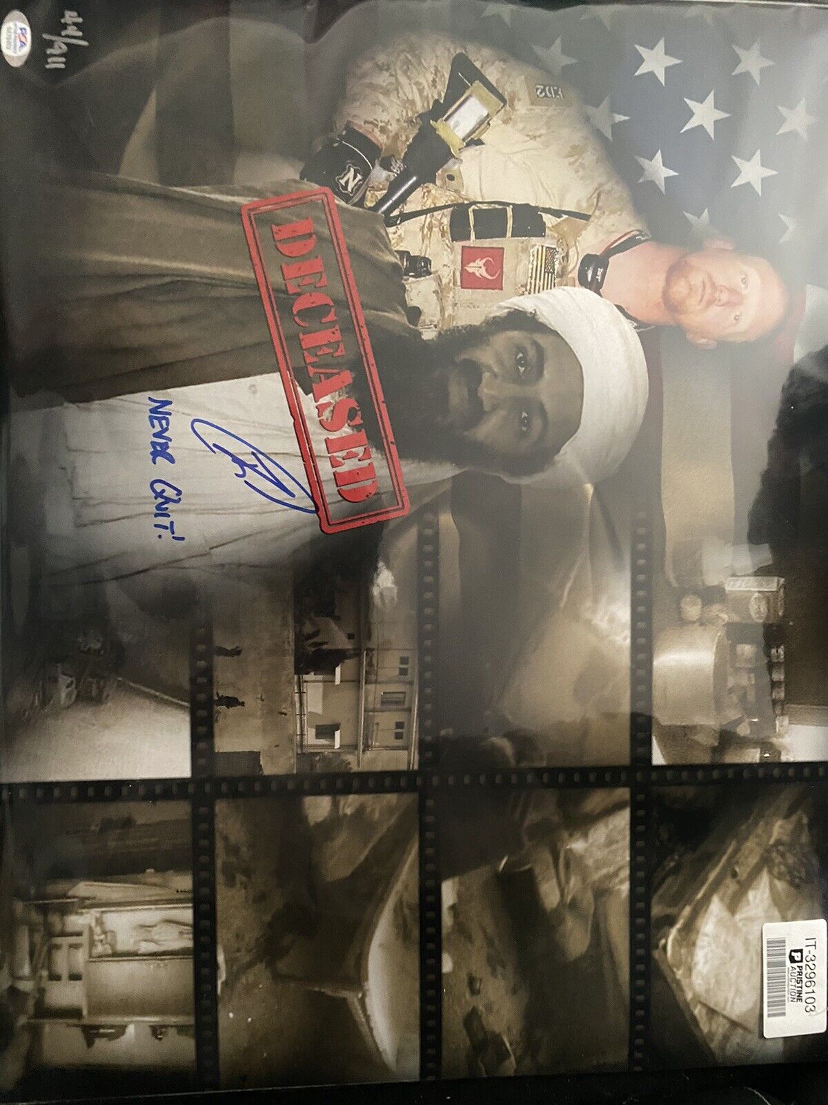 robert oneill signed osama bin Laden Poster 44/911