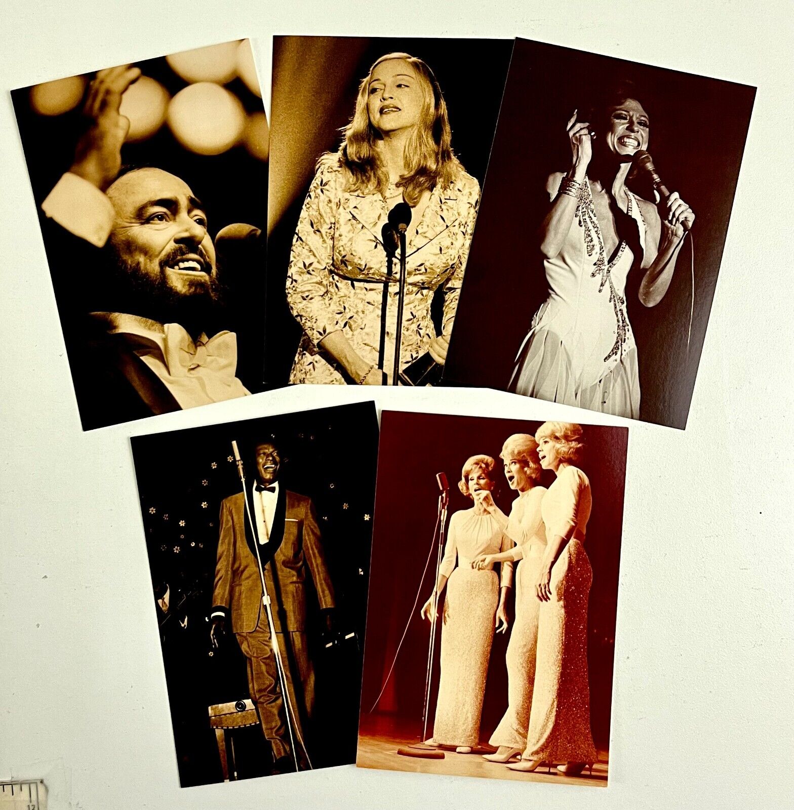 Las Vegas Madonna Nat King Cole Pavarotti Moreno McGuire Reprint Postcard Lot