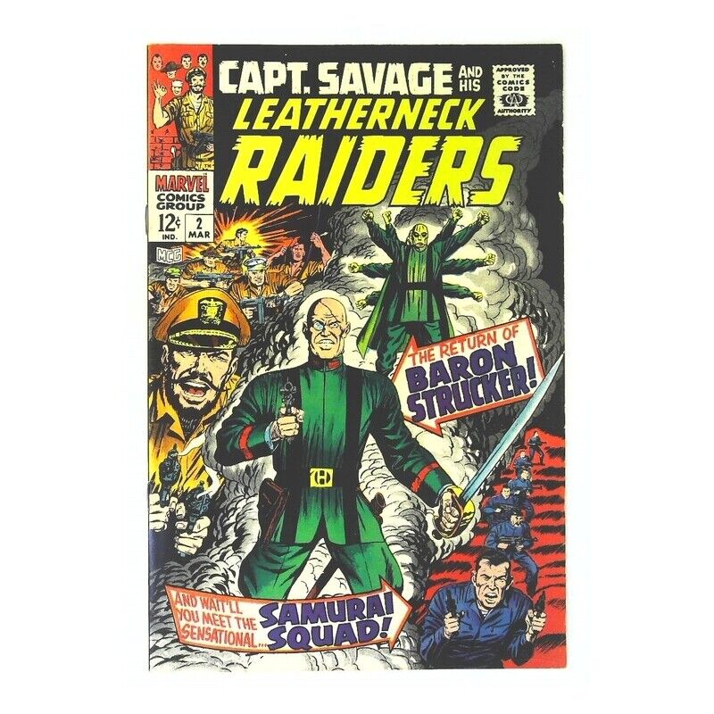 Captain Savage and His Leatherneck Raiders #2 in VF minus. Marvel comics [l/