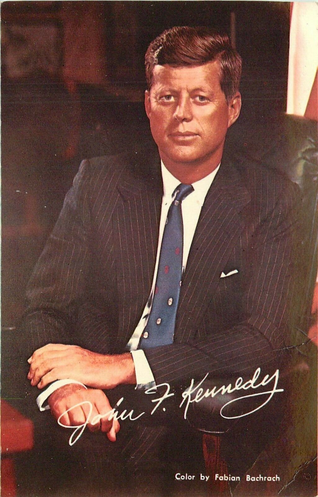 JFK John F Kennedy portrait Postcard
