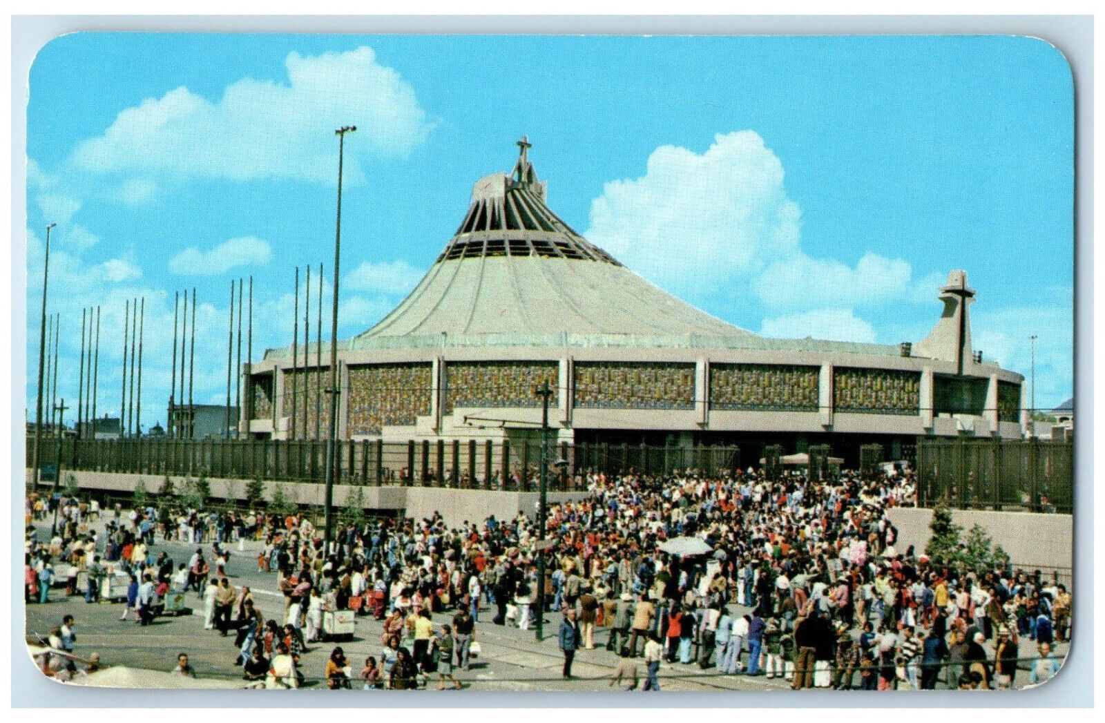 1989 The Exterior of the New Shrine of Guadalupe Mexico D.F. Postcard