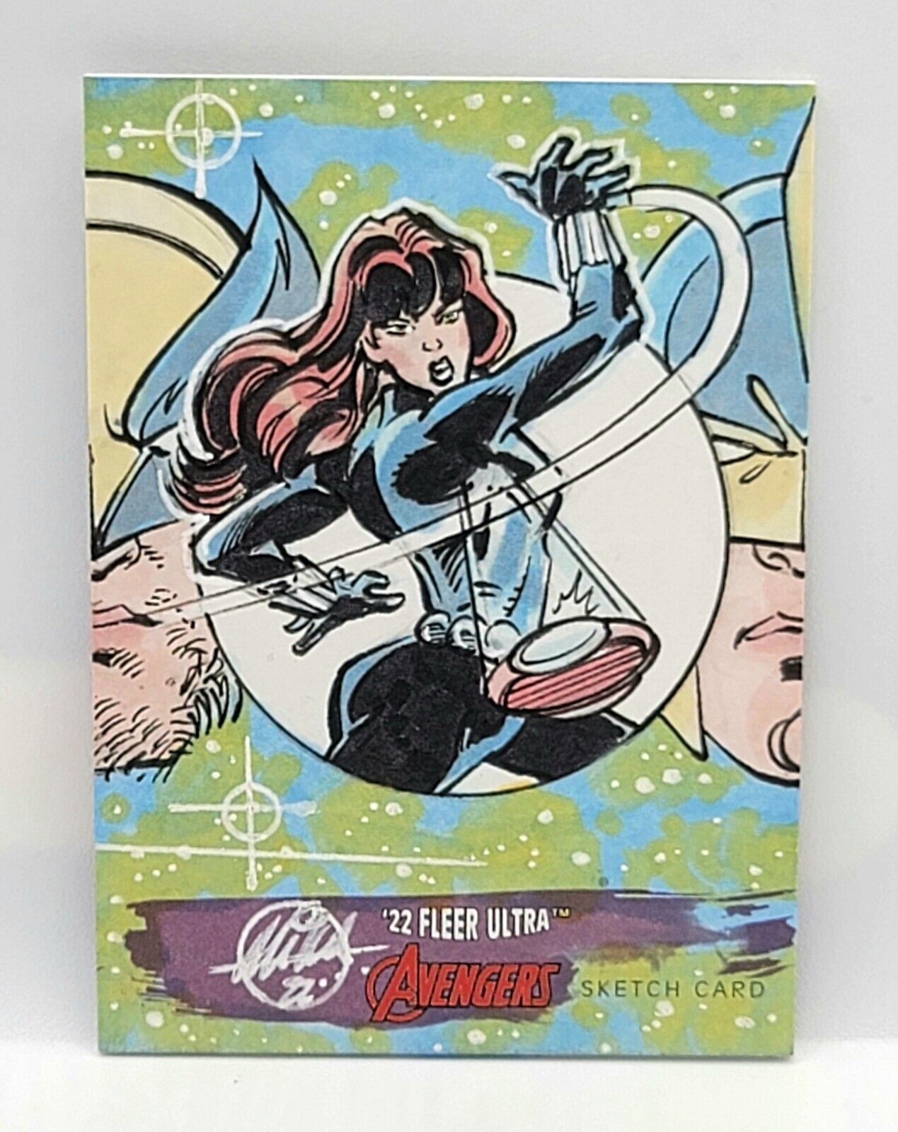2022 Fleer Ultra Avengers Sketch Cards 1/1 Black Widow By Mitch Ballard 