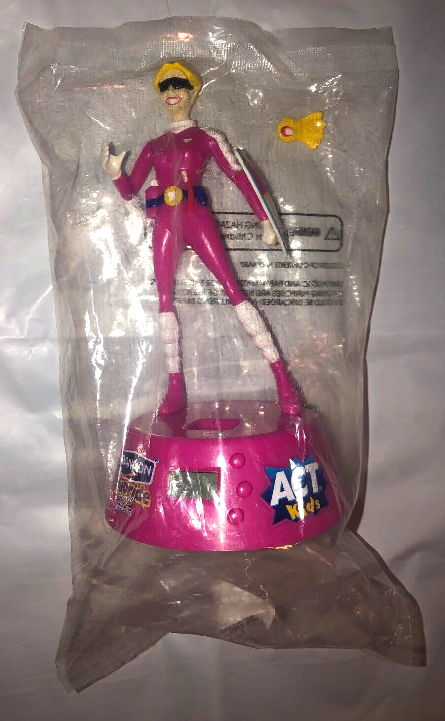 Dannon Spring Water Fluoride Force Advertising Promo Pink Figure ACT Kids RARE