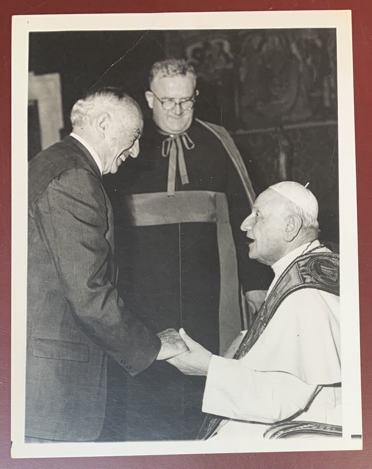 Robert Moses Meeting Pope John XXIII, May 13, 1963, in the Vatican, Press Photo