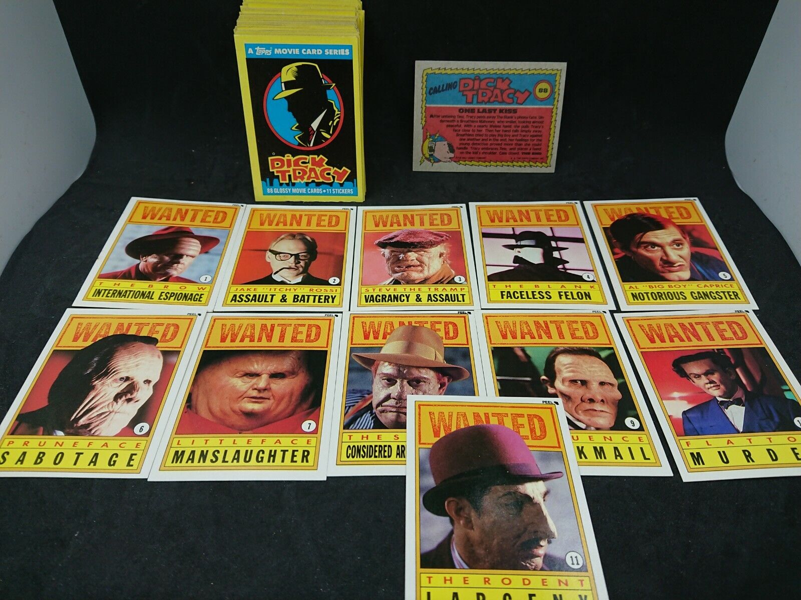 Dick Tracy Movie Complete 88 Base Card + 11 Stickers Set Topps 1990